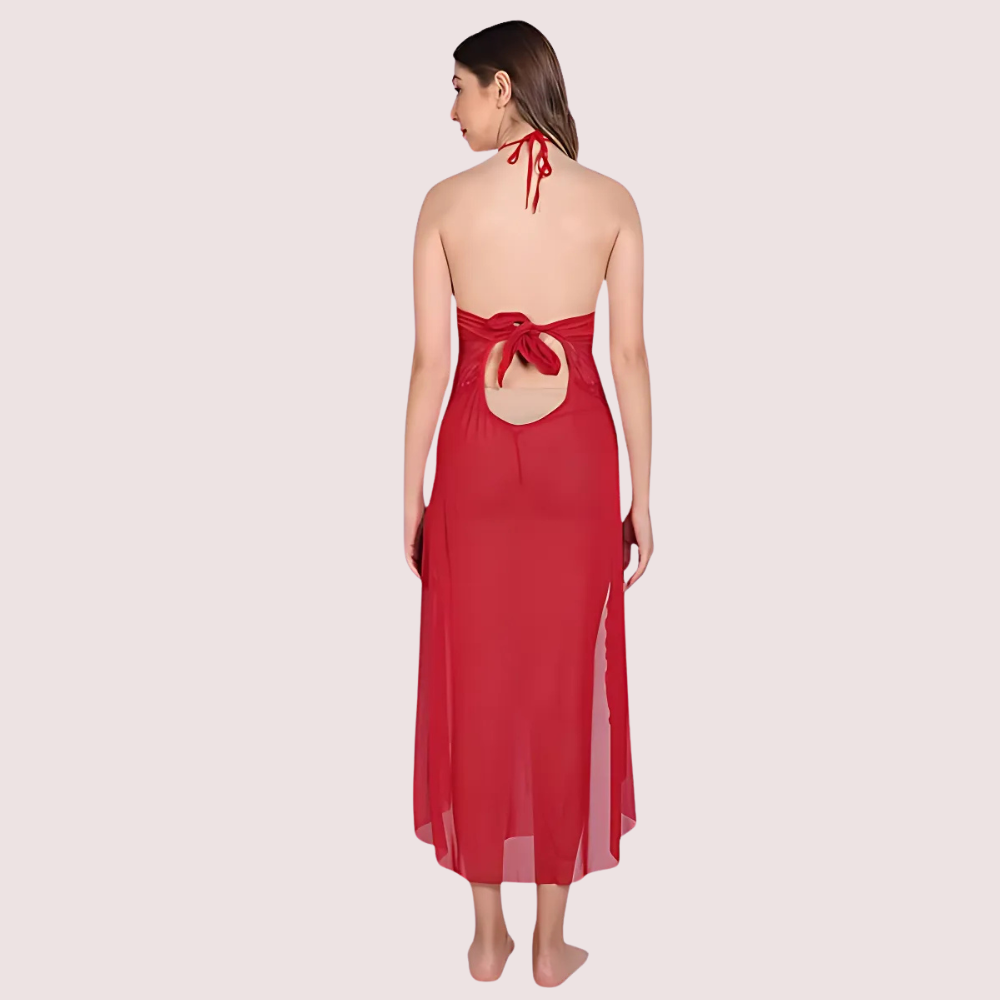 Graceful Long Sheer Nightdress for Women